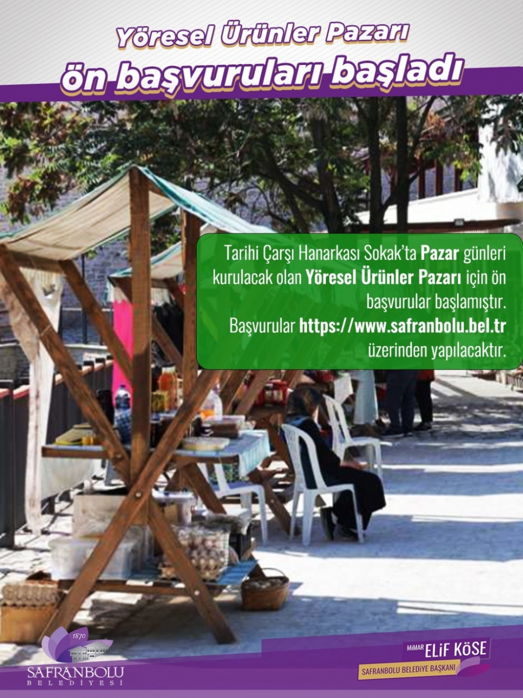 Safranbolu’da yöresel ürünler pazarı için ön başvurular başladı