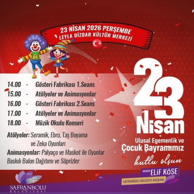 Safranbolu Belediyesi’nden çocuklara aktivite dolu 23 Nisan coşkusu