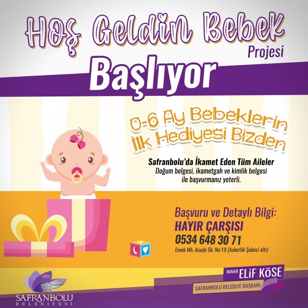 “Hoş Geldin Bebek” projesi başlıyor