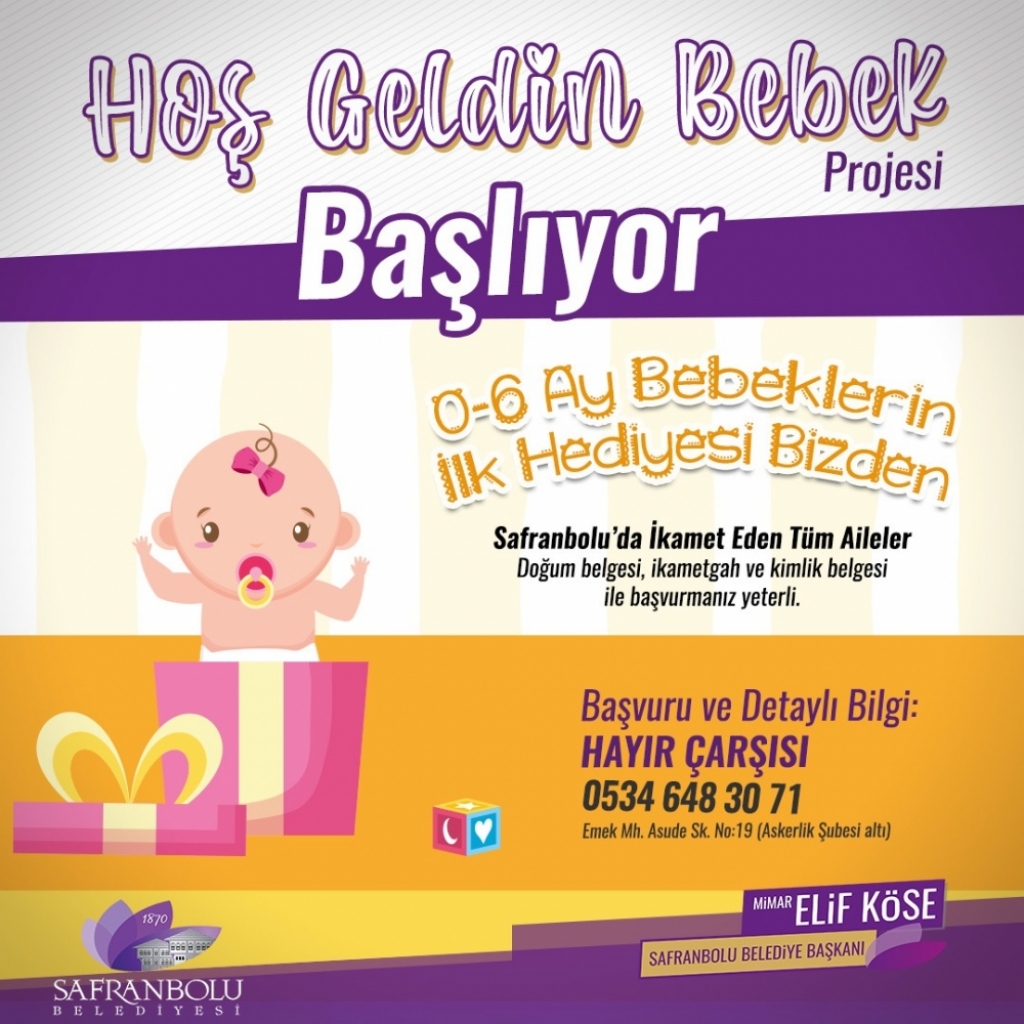 “Hoş Geldin Bebek” projesi başlıyor