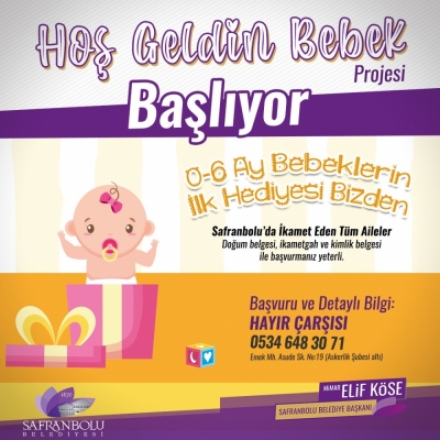 “Hoş Geldin Bebek” projesi başlıyor
