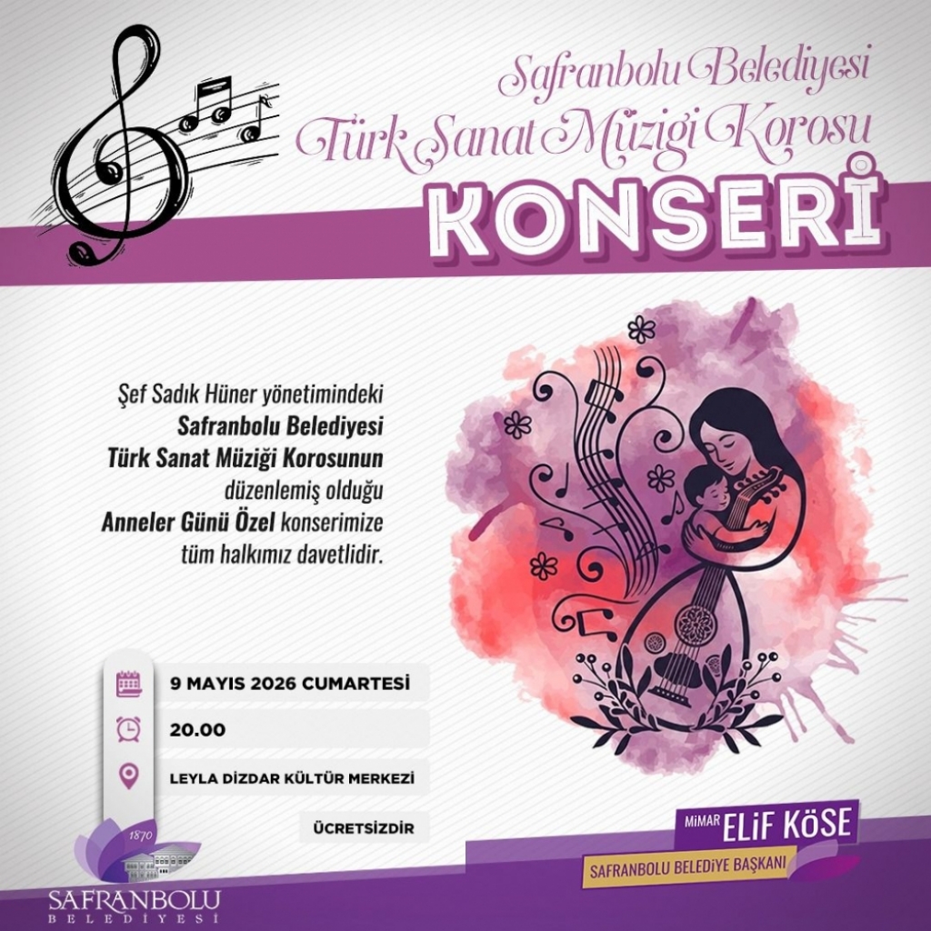 Safranbolu Belediyesinden annelere özel sergi ve konser